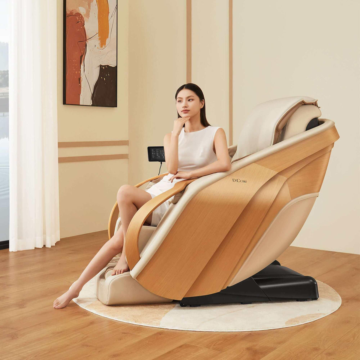 D.Core 2 - Made in Japan Ultra Premium Massage Chair W/ Oak Side Panels by