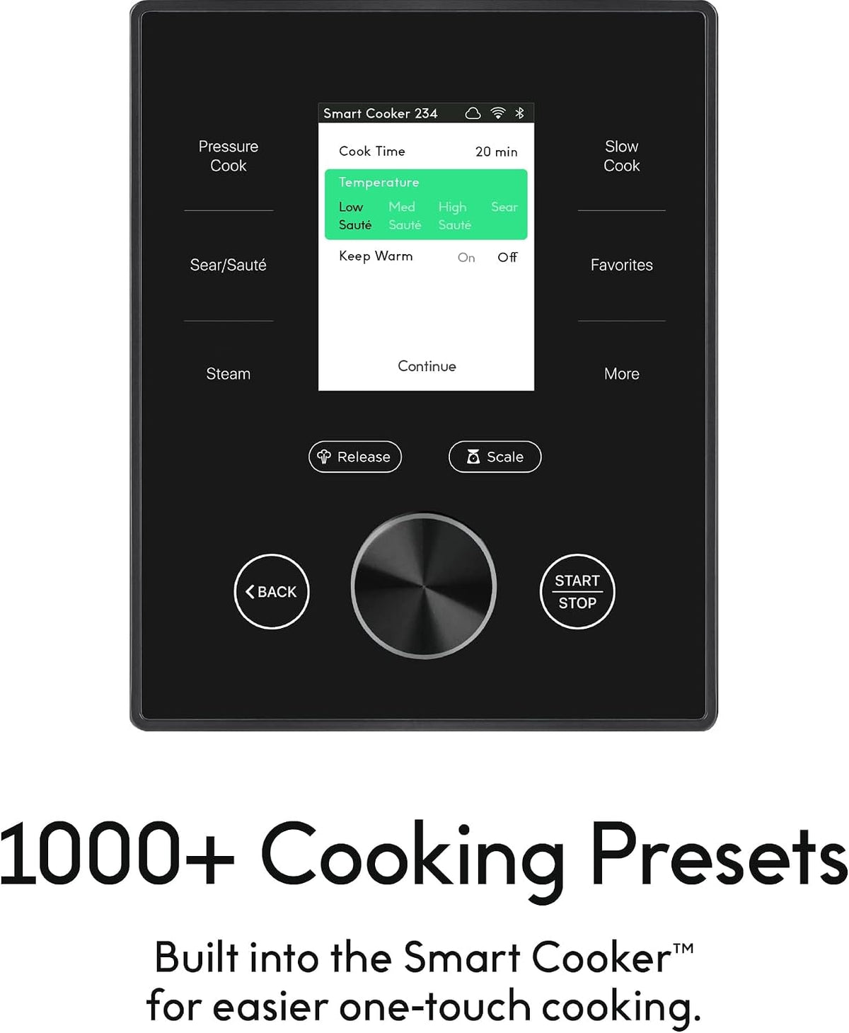 CHEF Iq Smart Pressure Cooker with Wifi and Built-In Scale - Easy-To-Use 10-In-1 Multicooker with 500+ Guided Recipes - Rice Cooker, Slow Cooker, Instant Meals for Foodies - 6 Quart - Family Size