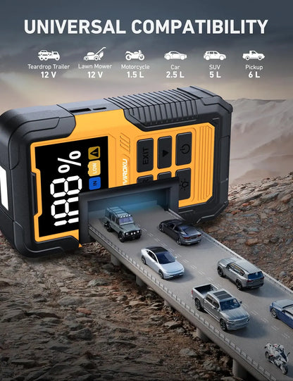 Car Battery Jump Starter with OBD2 Scanner 5000A Battery Jumper Starter，Code Reader for Check Engine Light, Diagnostic Tool