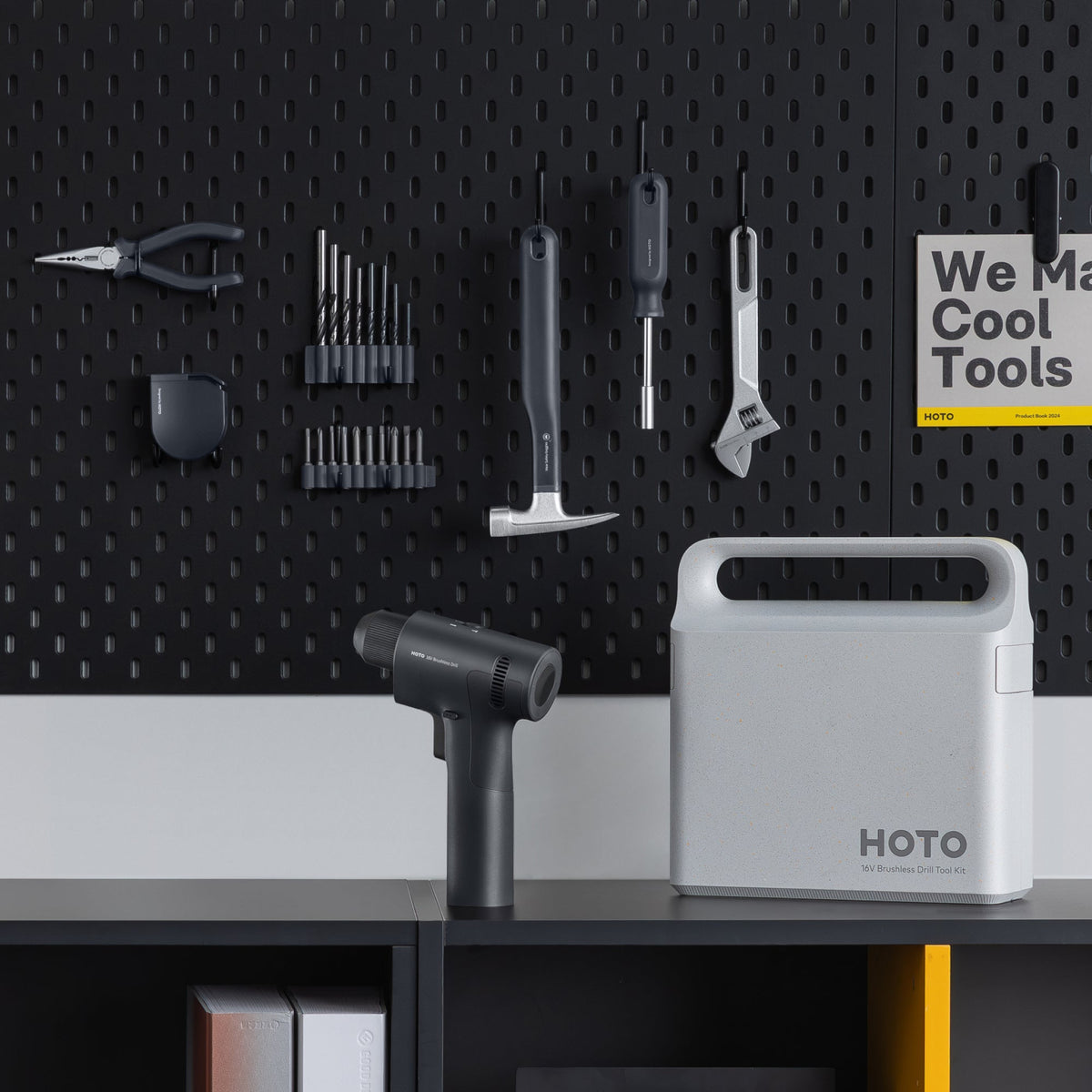 HOTO 16V Brushless Drill Tool Kit | Smart Display & Auto Mode