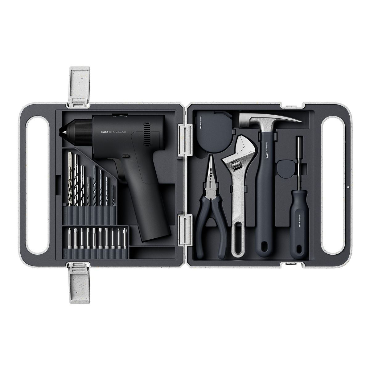 HOTO 16V Brushless Drill Tool Kit | Smart Display & Auto Mode