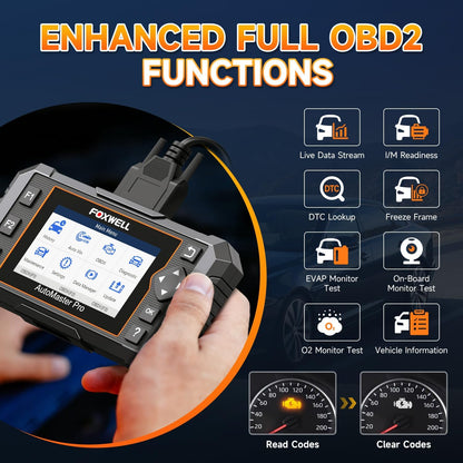 2026  NT614 Elite OBD2 Scanner, 4 Systems, 5 Resets Code Reader