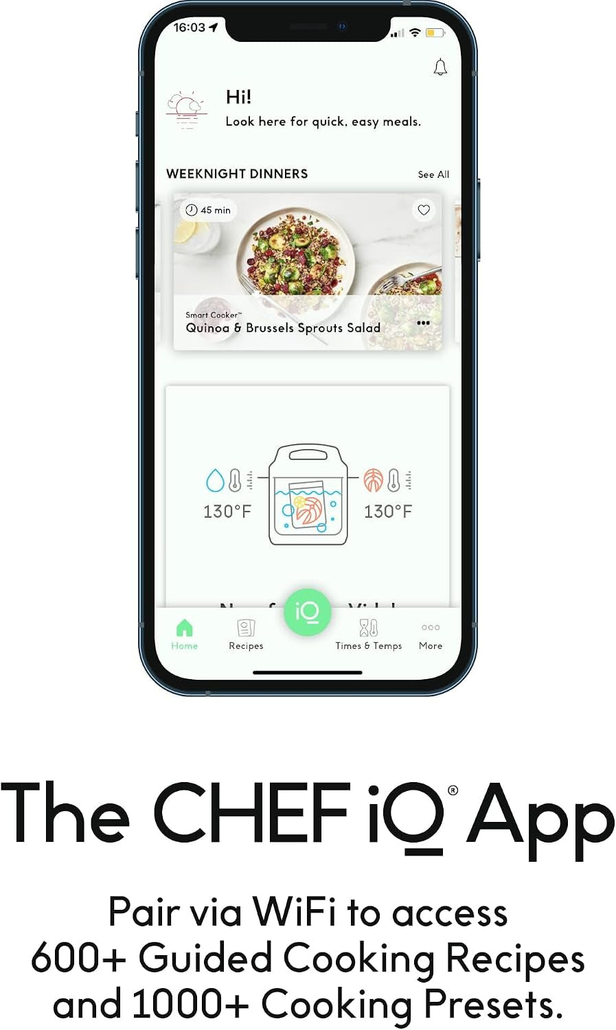 CHEF Iq Smart Pressure Cooker with Wifi and Built-In Scale - Easy-To-Use 10-In-1 Multicooker with 500+ Guided Recipes - Rice Cooker, Slow Cooker, Instant Meals for Foodies - 6 Quart - Family Size