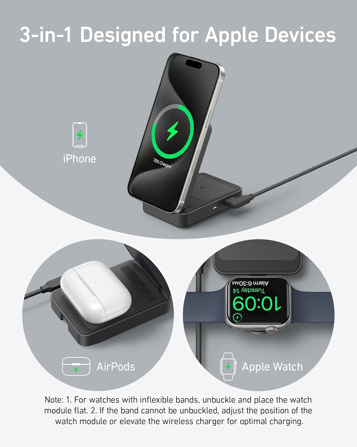 Anker MagGo 3-in-1 Foldable Wireless Charging Station