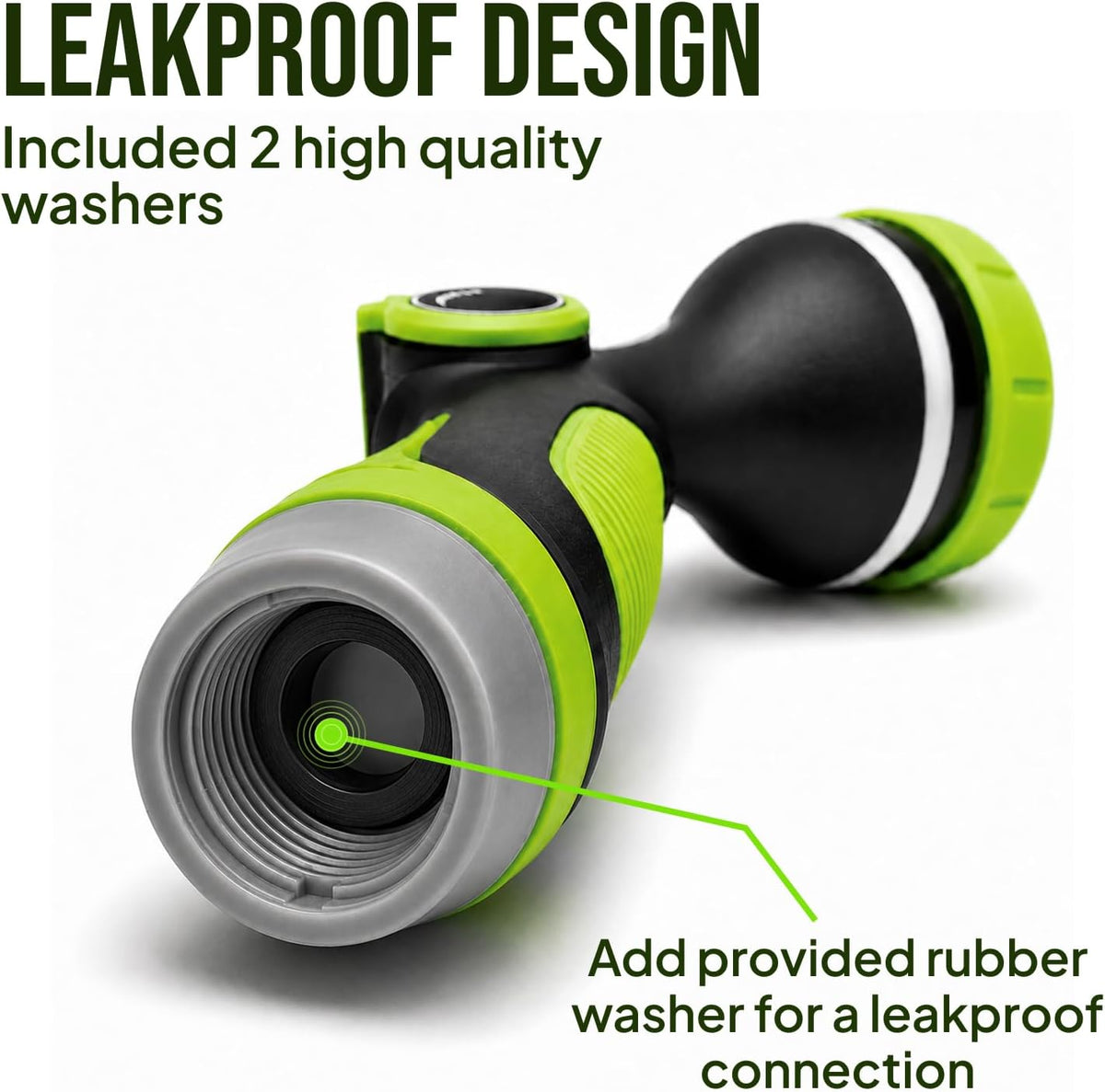 Garden Hose Nozzle Heavy Duty - 10 Patterns Water Hose Sprayer Nozzle