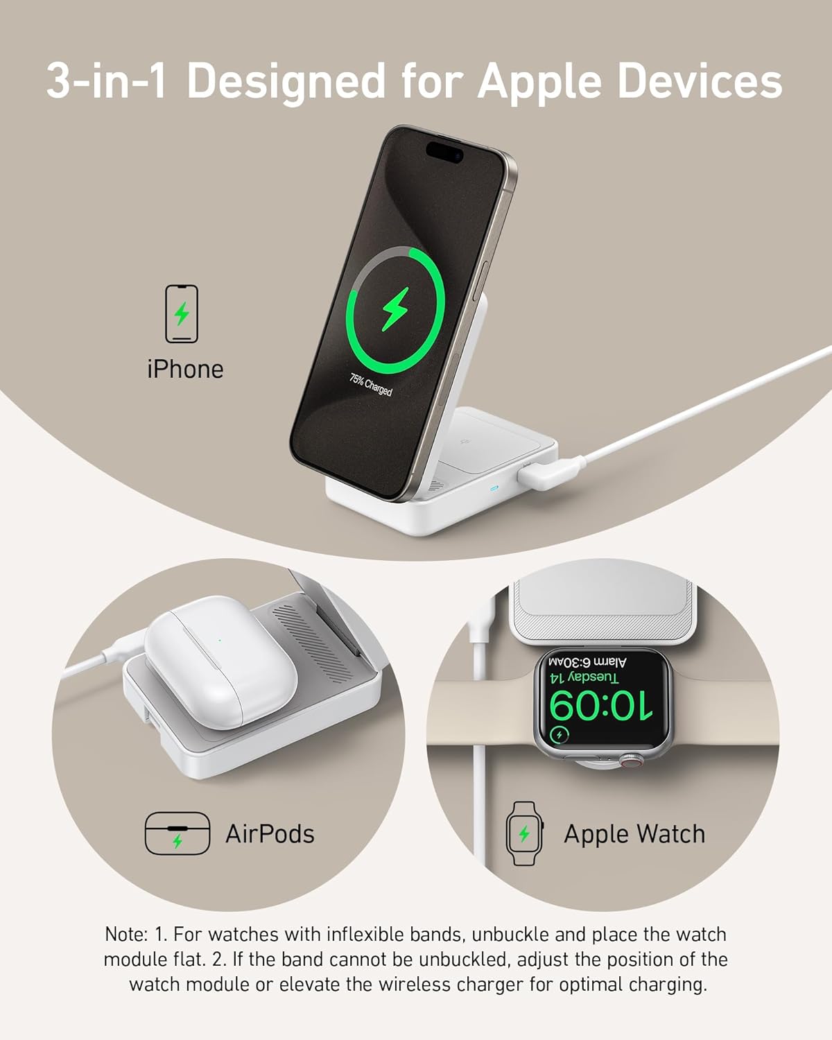 Anker MagGo 3-in-1 Foldable Wireless Charging Station