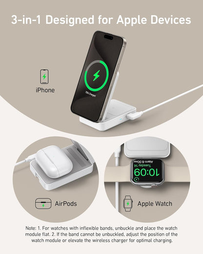 Anker MagGo 3-in-1 Foldable Wireless Charging Station