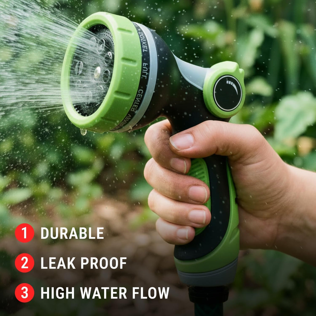 Garden Hose Nozzle Heavy Duty - 10 Patterns Water Hose Sprayer Nozzle