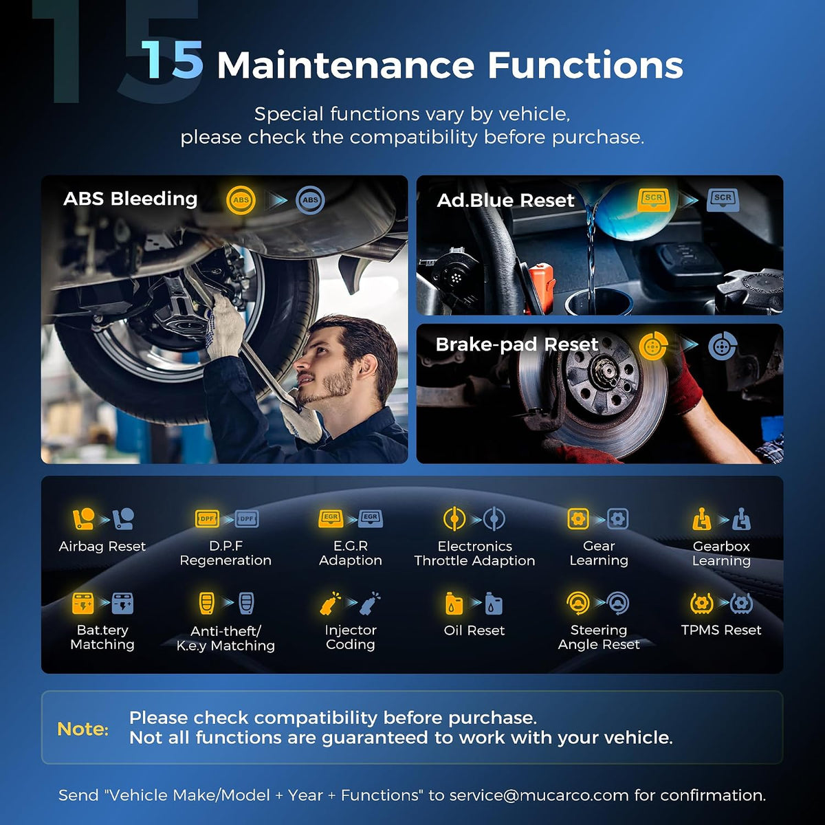 632 AI Bidirectional Scan Tool, 15 Reset Services Abs/Adblue/Srs/Bms/Epb/Ets/Injec/Oil/Sas/Tpms OBD2 Diagnostic Scanner for 4 System, Active Test, Autoauth, CANFD, Autovin, Lifetime Free Update