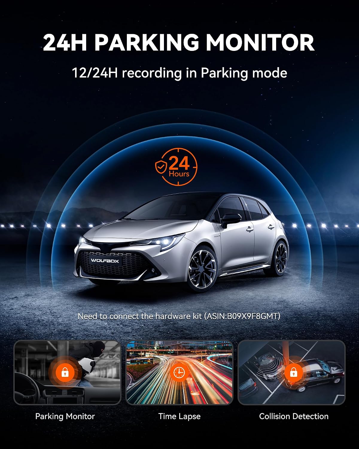 G930 10'' 4K Rear View Mirror Camera with 64GB Card,5.8Ghz Wifi