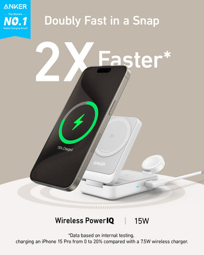 Anker MagGo 3-in-1 Foldable Wireless Charging Station