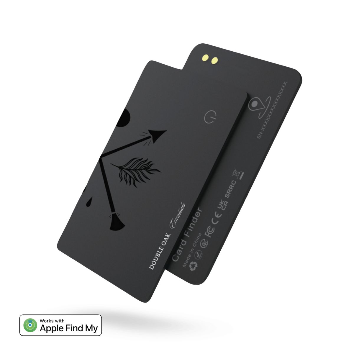 Double Oak Essentials Wallet Tracker Card | Apple Find My