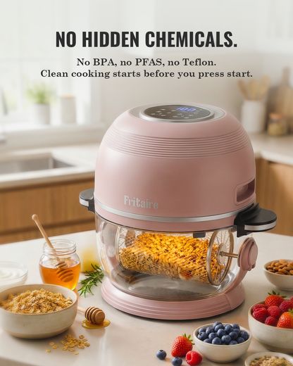 Fritaire 9-in-1 Glass Air Fryer | Mauve Rose