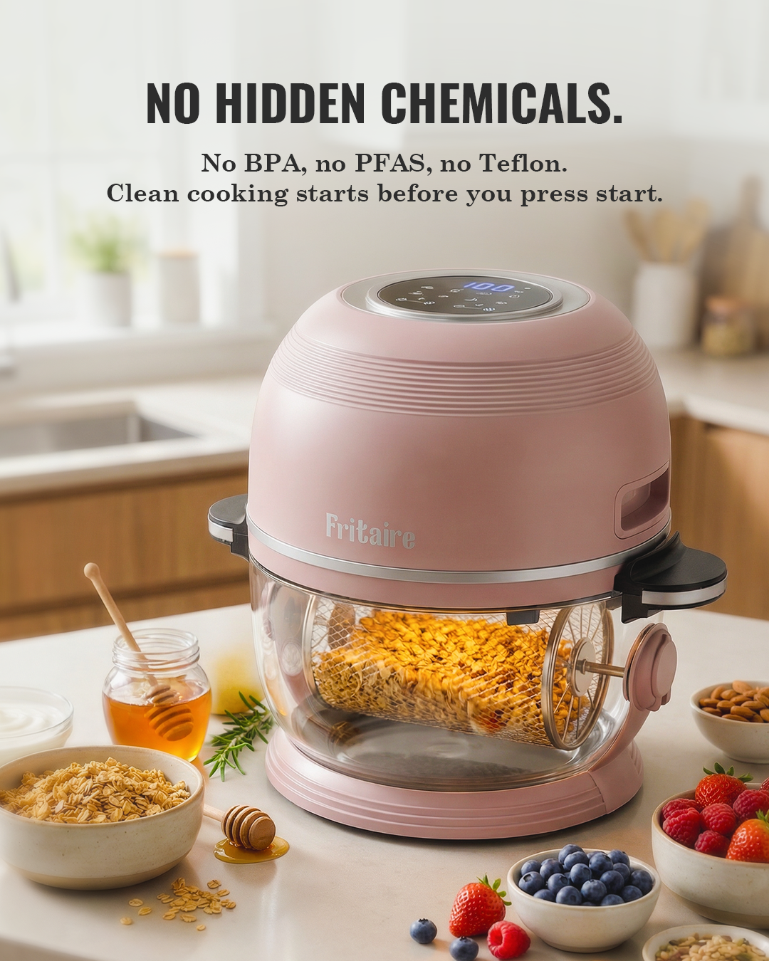 Fritaire 9-in-1 Glass Air Fryer | Cherry