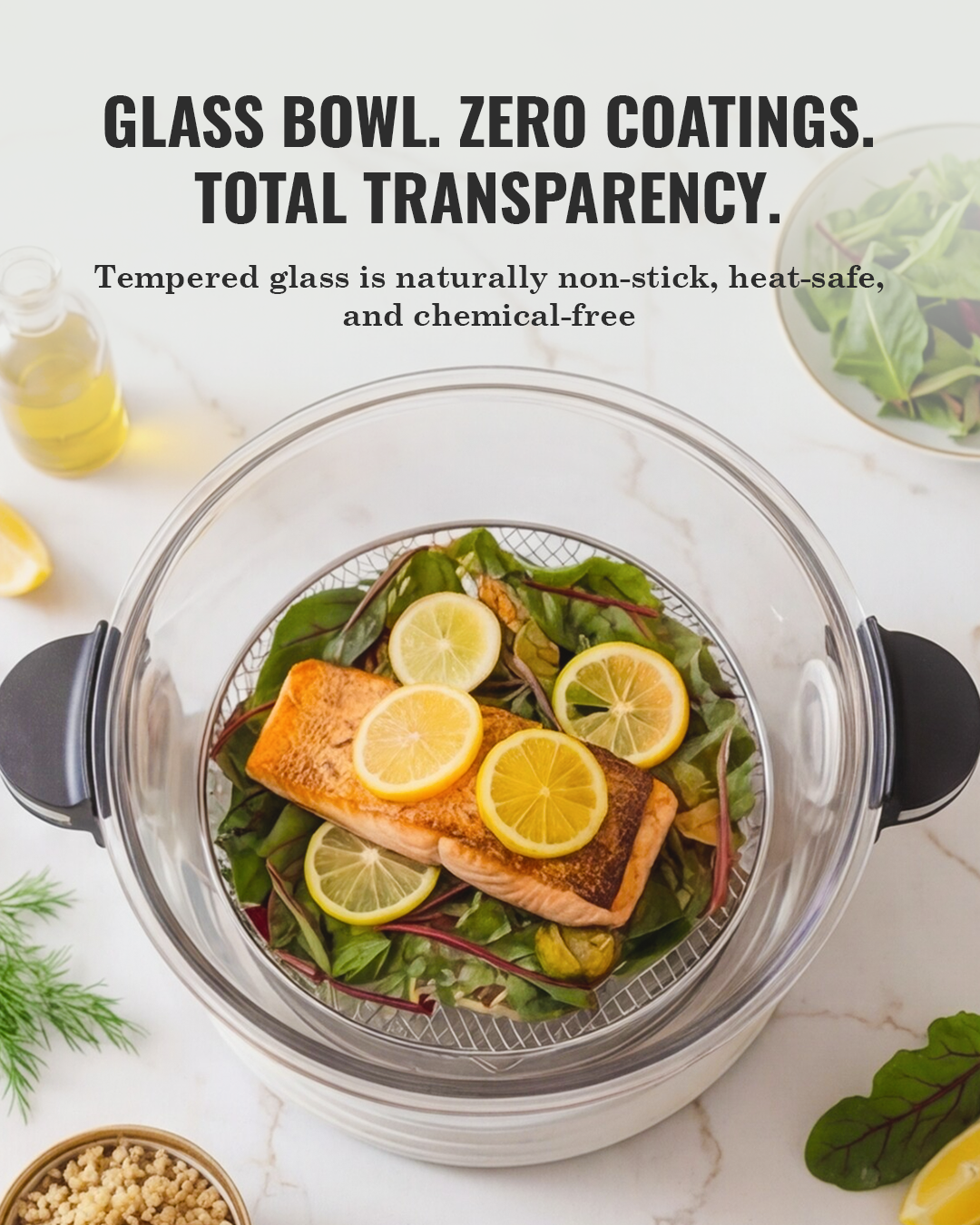 Fritaire 9-in-1 Glass Air Fryer | Orange