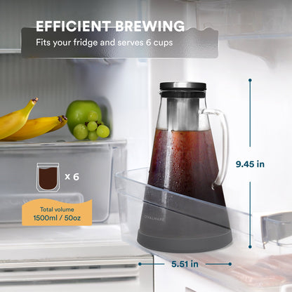 Ovalware Glass Cold Brew Coffee Maker | 1L / 1.5L