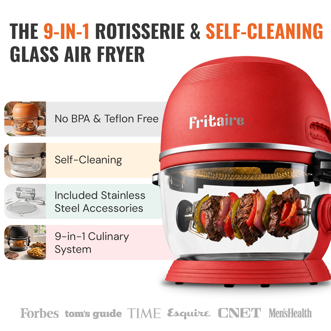 Fritaire 9-in-1 Glass Air Fryer | Cherry