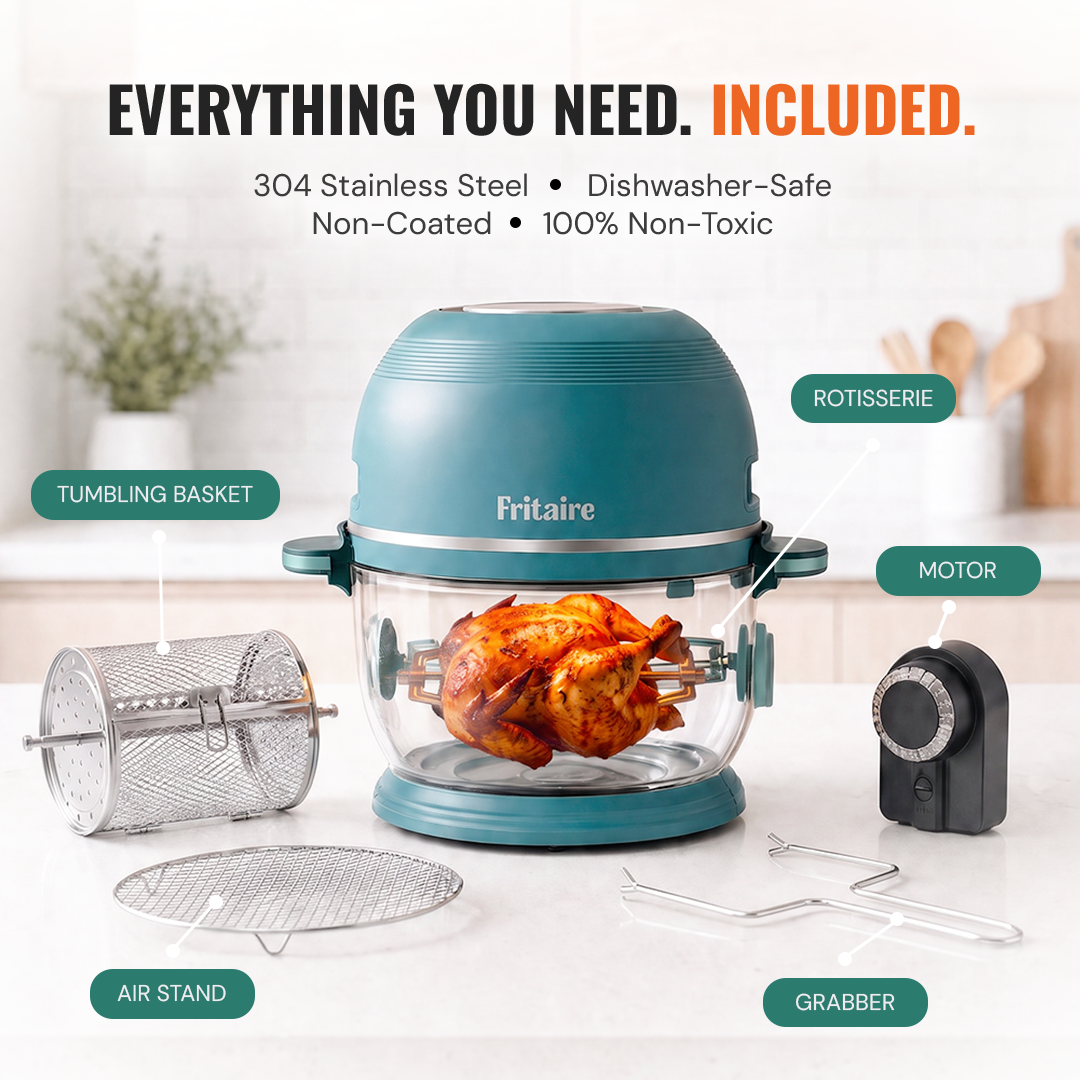 Fritaire 9-in-1 Glass Air Fryer | Orange