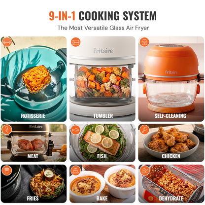 Fritaire 9-in-1 Glass Air Fryer | Sage Green