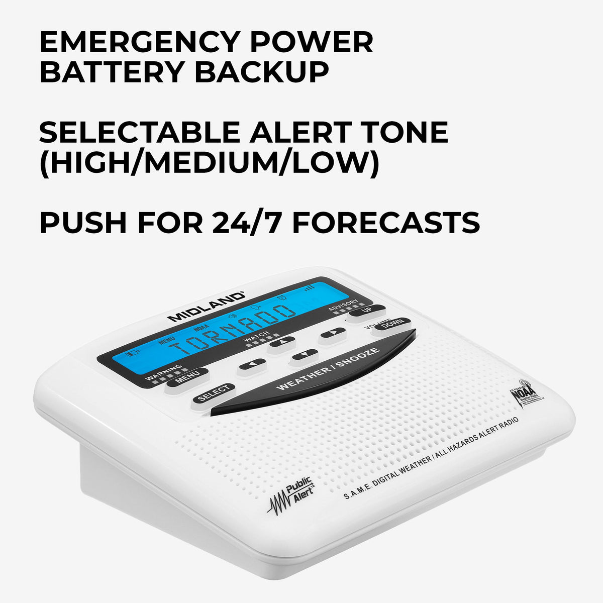 Midland WR120 NOAA Weather & Emergency Alert Radio