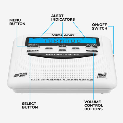 Midland WR120 NOAA Weather & Emergency Alert Radio