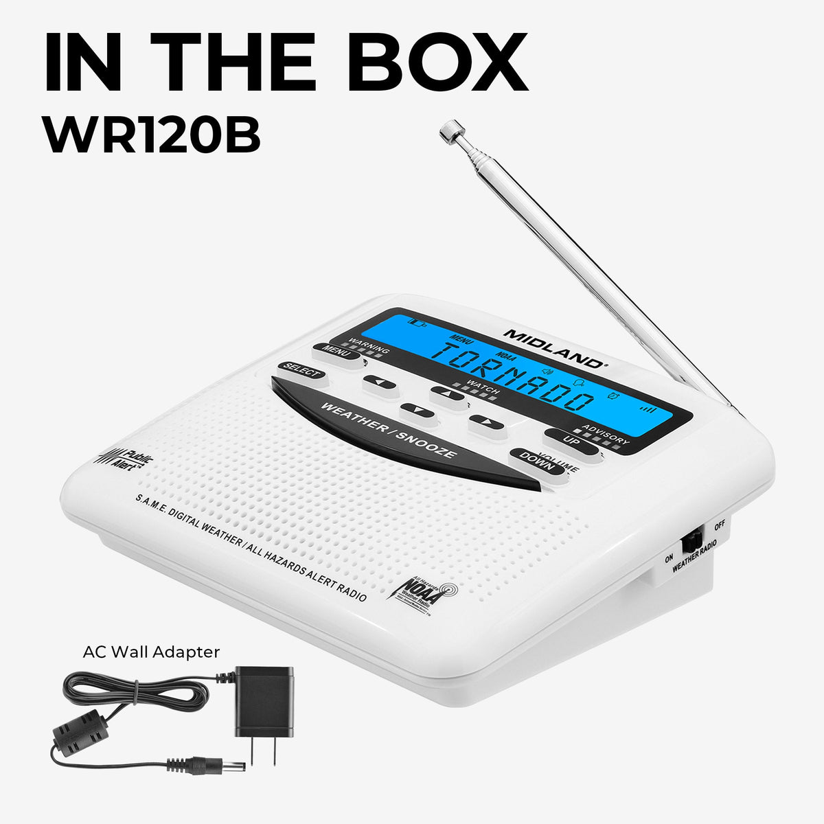 Midland WR120 NOAA Weather & Emergency Alert Radio