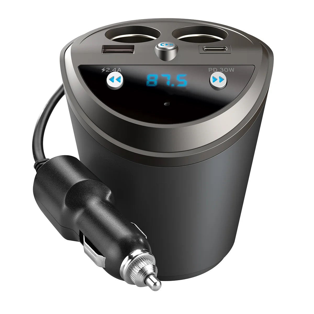 Cupholder Power Station and Bluetooth Transmitter
