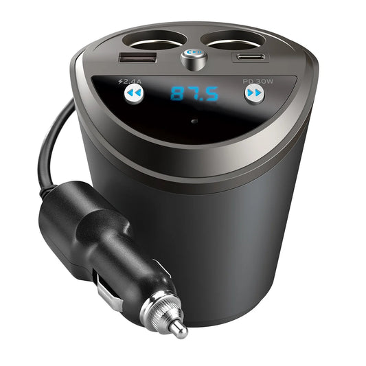 Cupholder Power Station and Bluetooth Transmitter