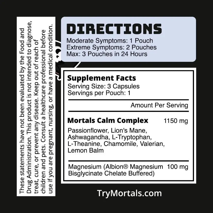 Mortals Anxiety Assassin | 15-Pouch Supplement Box