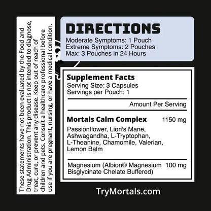 Mortals Anxiety Assassin | 15-Pouch Supplement Box