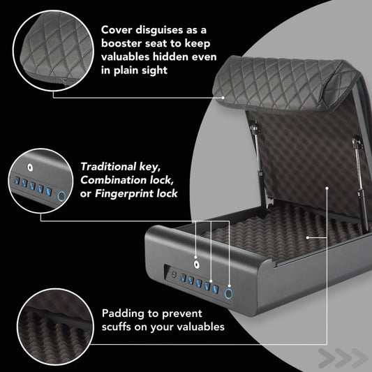 BoostedSafe Elite Vehicle Safe | Fingerprint, Key & Digital Lock