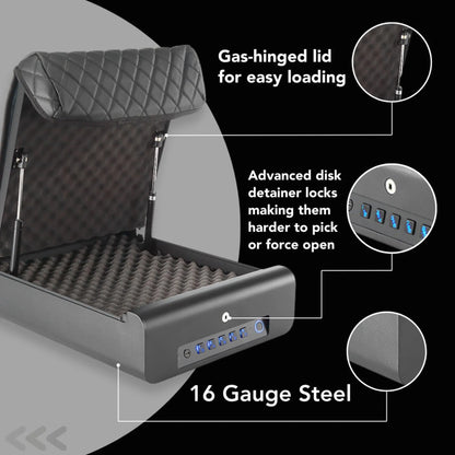 BoostedSafe Elite Vehicle Safe | Fingerprint, Key & Digital Lock
