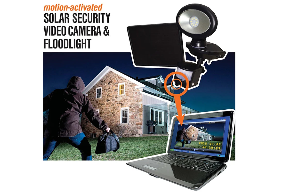Solar Security Video Camera and Floodlight