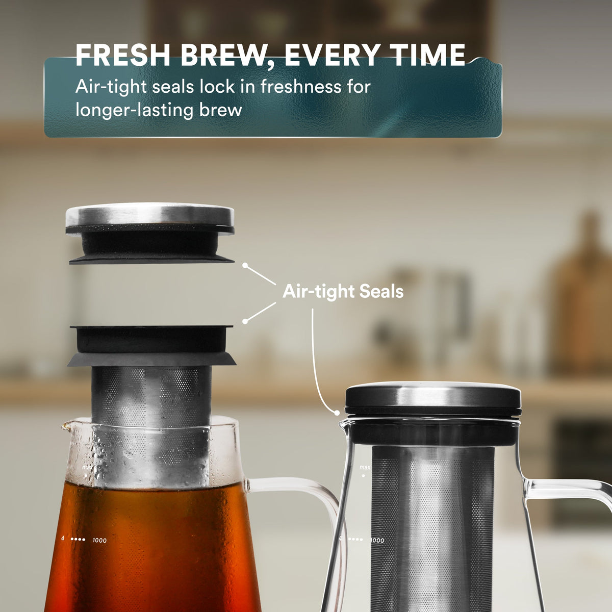 Ovalware Glass Cold Brew Coffee Maker | 1L / 1.5L