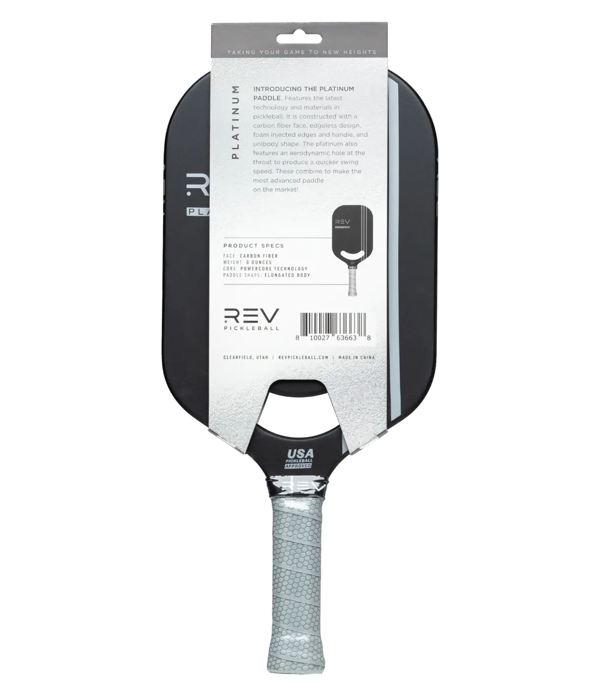 REV Platinum Pickleball Paddle | Hybrid Face & 13mm Core