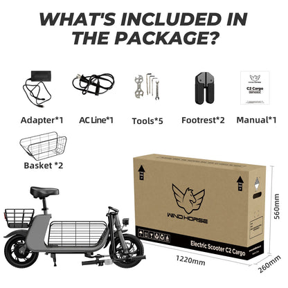 Windhorse C2 Cargo Seated Electric Scooter